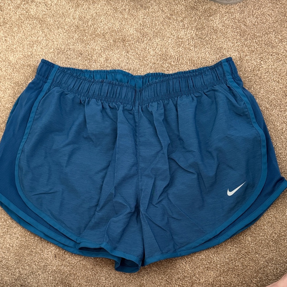 Nike Women's Heathered Blue Athletic Shorts